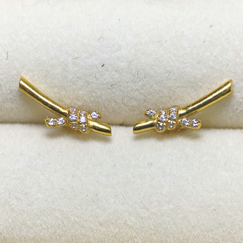 Solid 18k Gold Knot Earrings