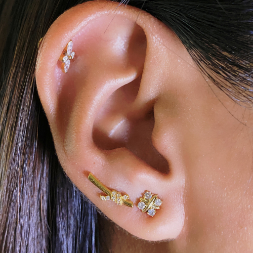 Solid 18k Gold Knot Earrings