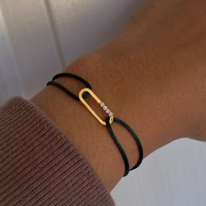 Handmade Cord Bracelets with Solid 18k Gold Charms