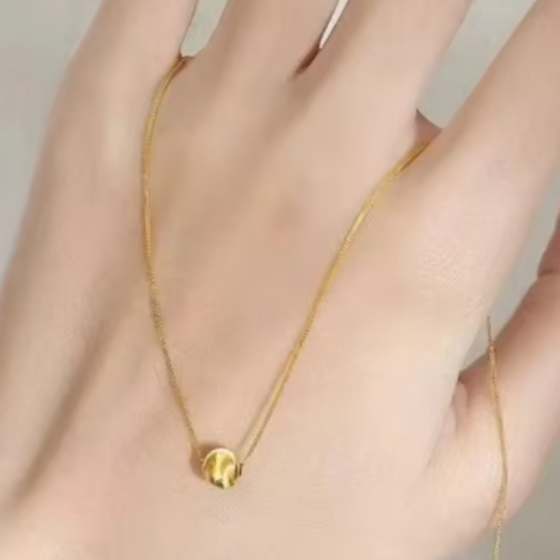 18K Gold Lucky Cat Eye Bead 5mm