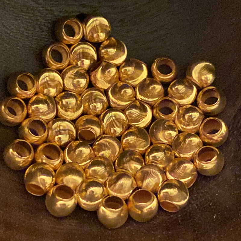 18K Gold Lucky Cat Eye Bead 5mm