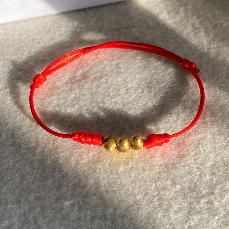 Handmade Cord Bracelets with Solid 18k Gold Charms