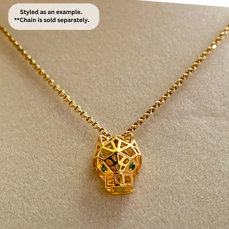 18K Gold Mini Panther Pendant