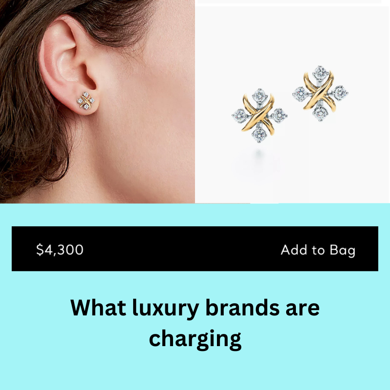 Real 18k Gold & 0.20ct Natural Diamond Earrings
