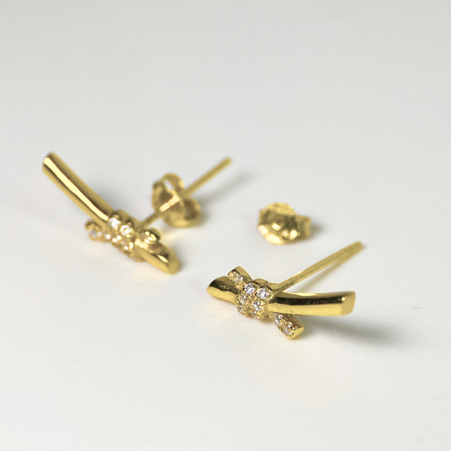 Solid 18k Gold Knot Earrings