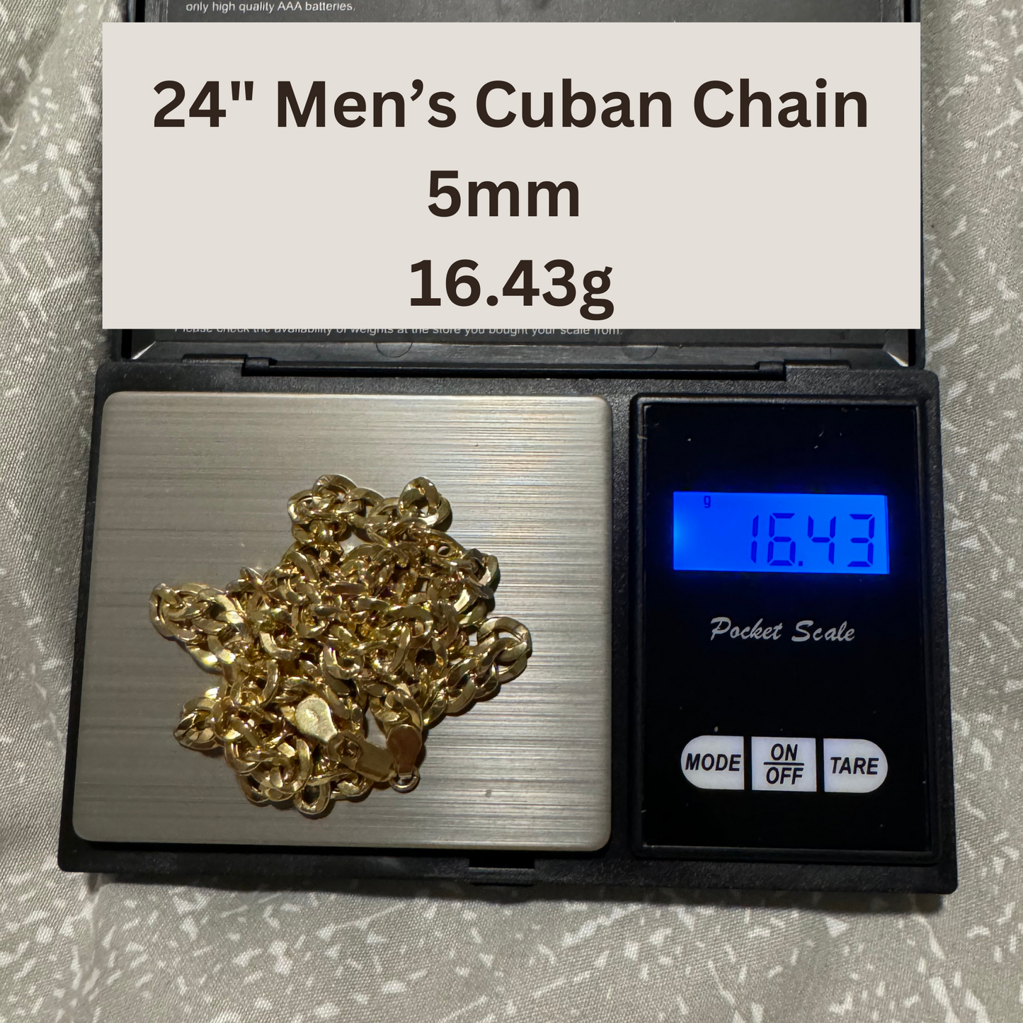 18K Gold Men's Cuban Chain | LAST PIECES!!! Lowest price in the market!