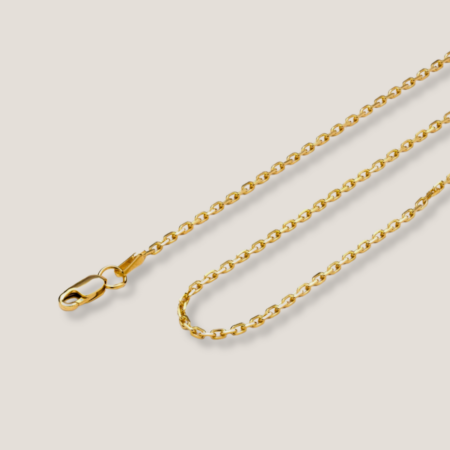 18K Gold Cable Chain Necklace