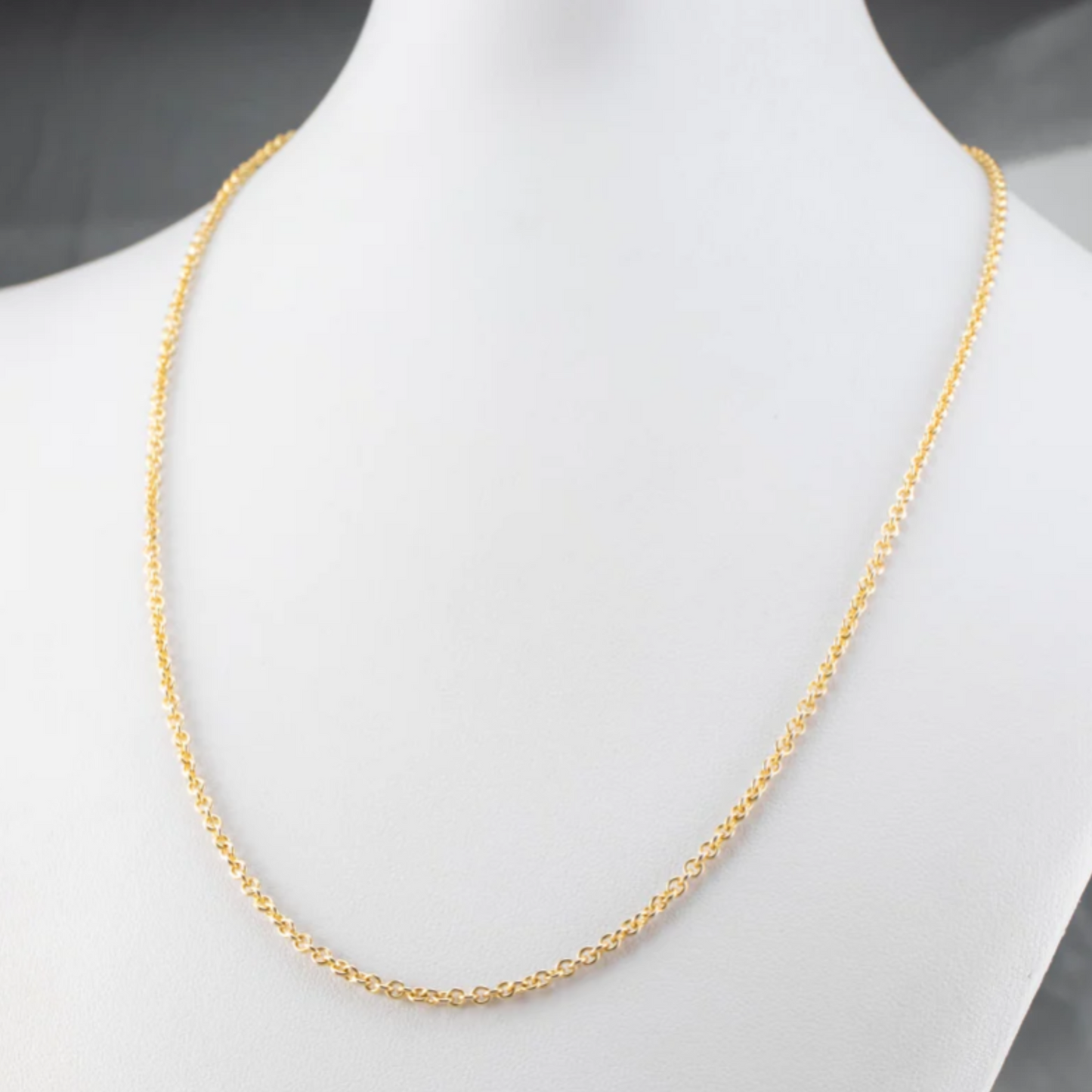 18K Gold Cable Chain Necklace