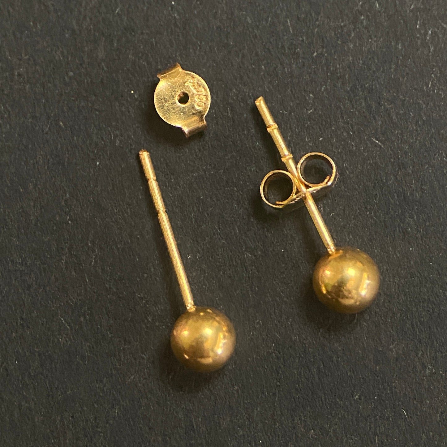 Solid 18k Gold Minimalist Ball Studs 4mm