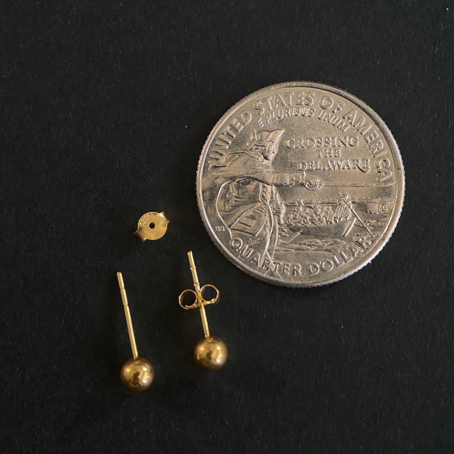 Solid 18k Gold Minimalist Ball Studs 4mm