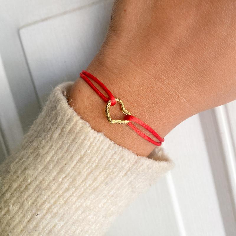 Handmade Cord Bracelets with Solid 18k Gold Charms