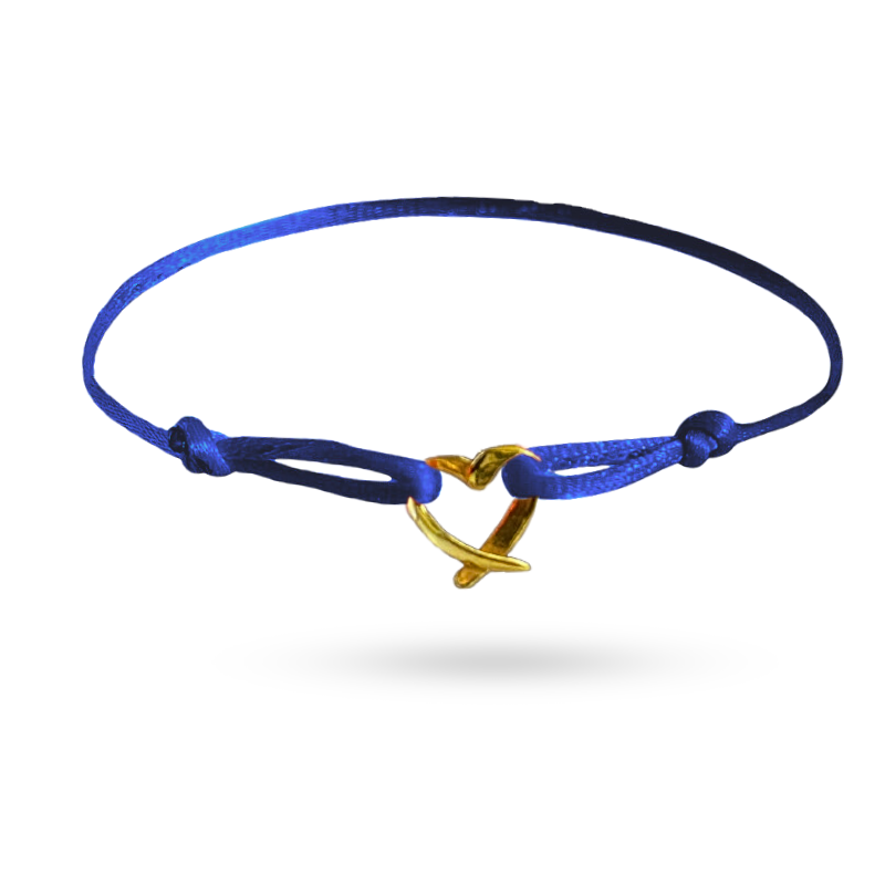 Handmade Cord Bracelets with Solid 18k Gold Charms