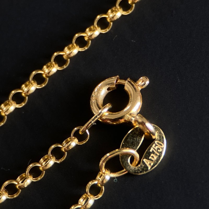 18K Solid Gold Rolo Chain