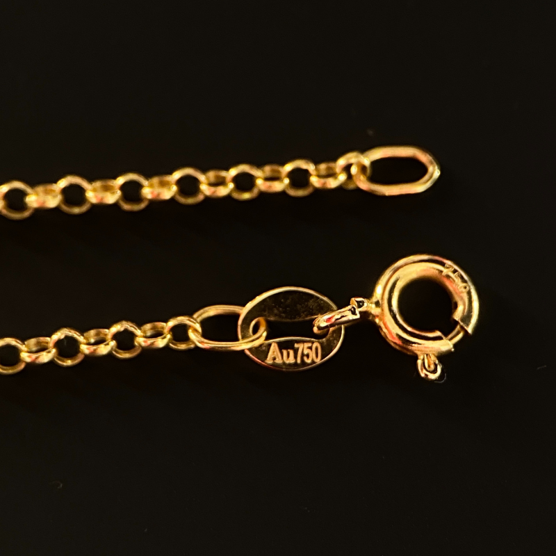 18K Solid Gold Rolo Chain