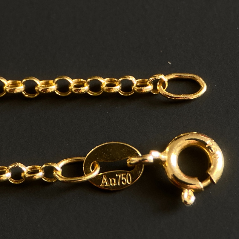 18K Solid Gold Rolo Chain