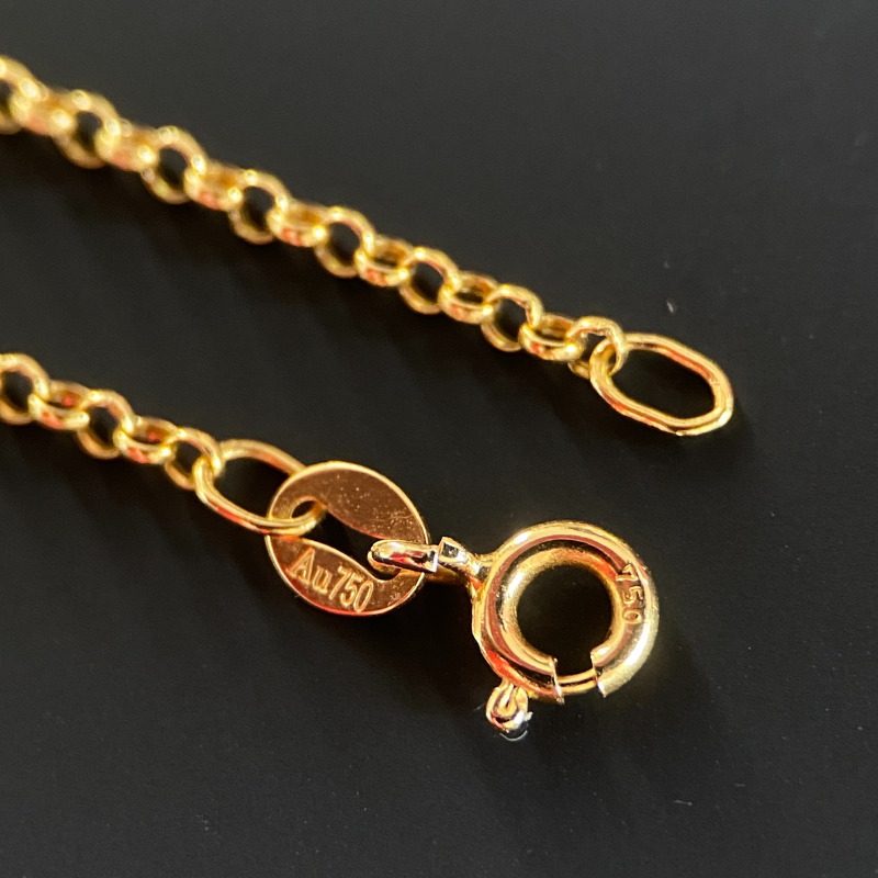18K Solid Gold Rolo Chain