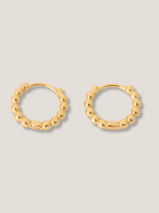 18K Solid Gold Bubble Huggies