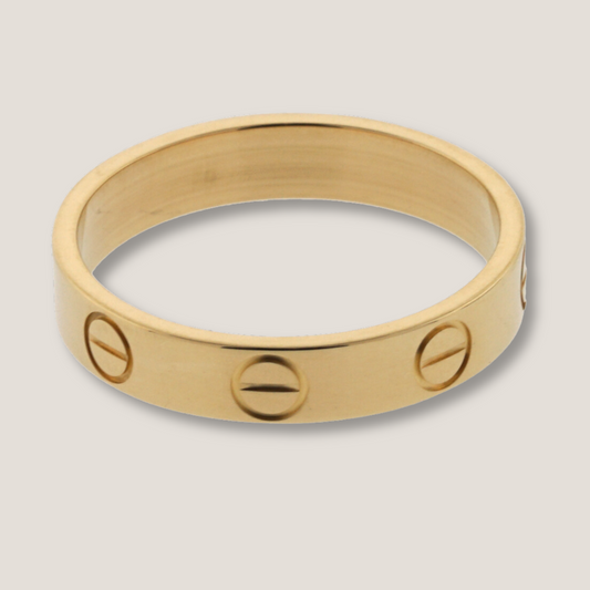 18K Solid Gold Love Ring