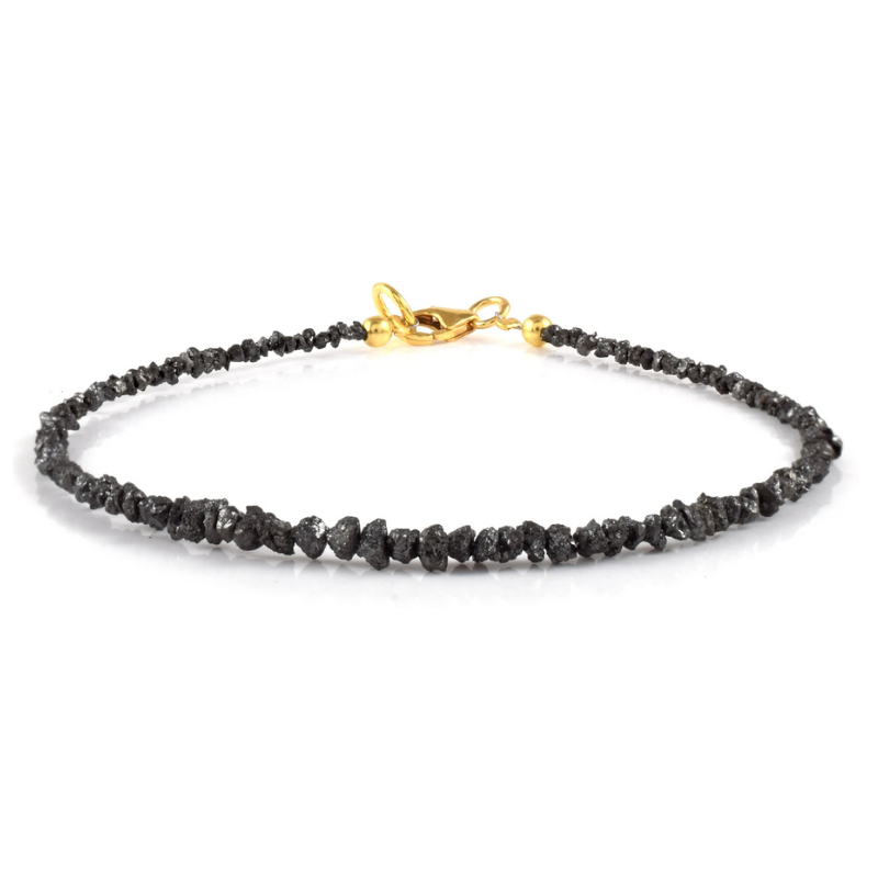 Luna Noir Black Diamond and 18k Solid Gold Bracelet