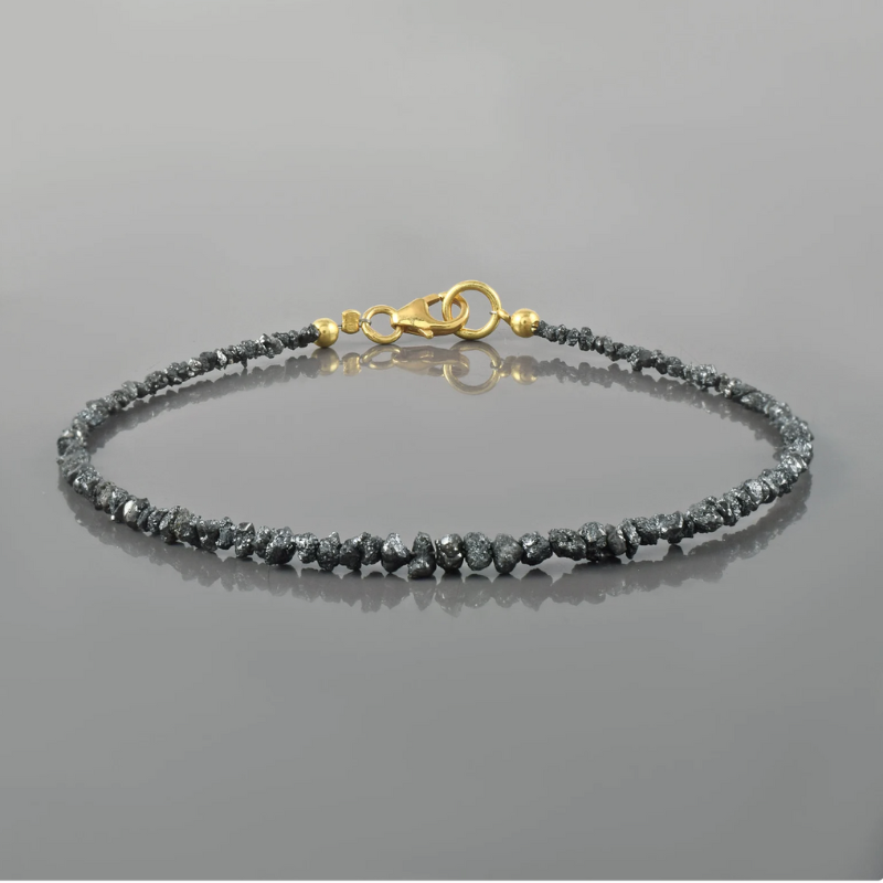 Luna Noir Black Diamond and 18k Solid Gold Bracelet