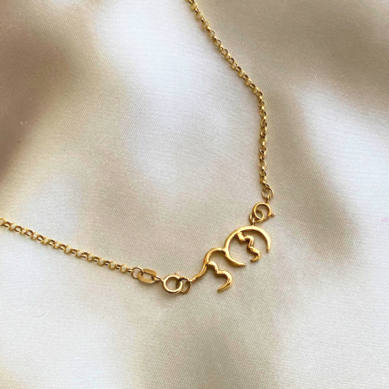 18K Solid Gold Personalized Nameplate Necklace