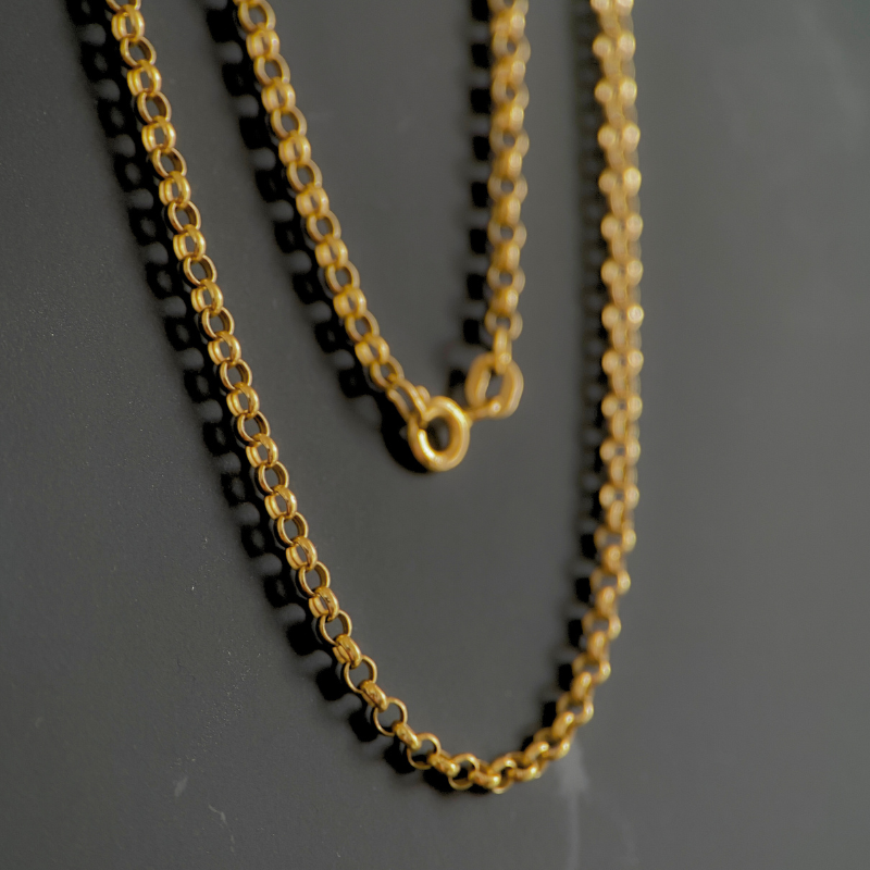 18K Solid Gold Rolo Chain