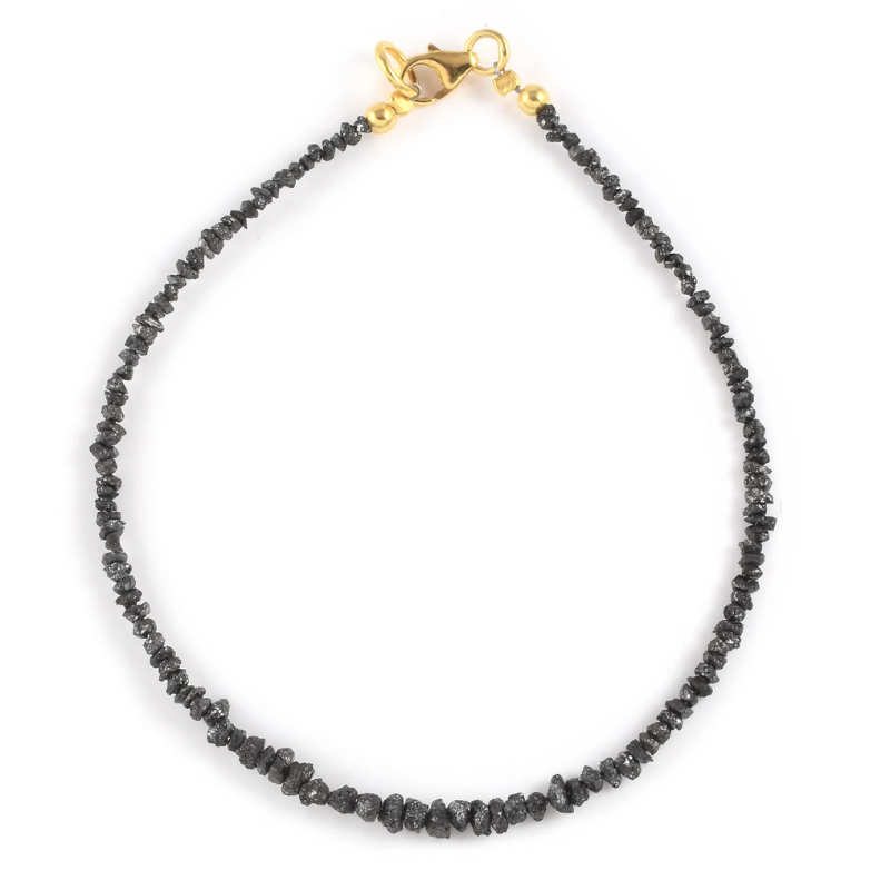 Luna Noir Black Diamond and 18k Solid Gold Bracelet