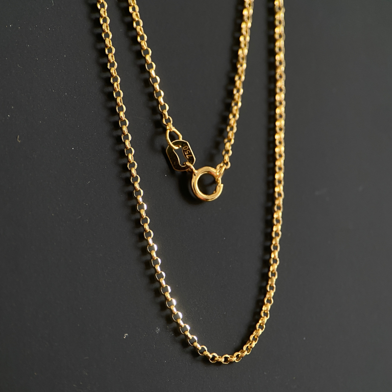 18K Solid Gold Rolo Chain
