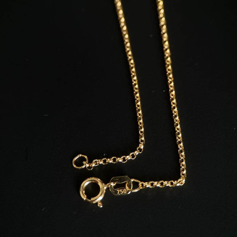 18K Solid Gold Rolo Chain