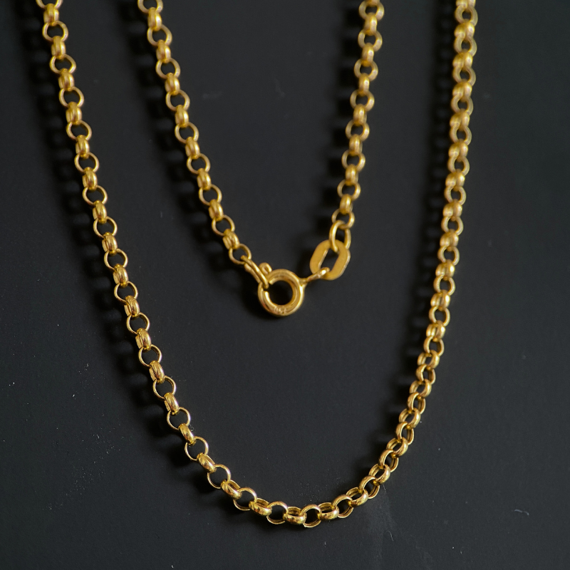 18K Solid Gold Rolo Chain