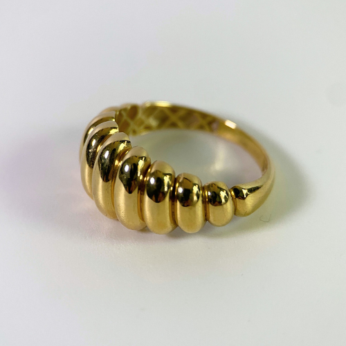 18K Gold Croissant Ring
