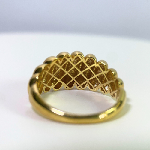 18K Gold Croissant Ring
