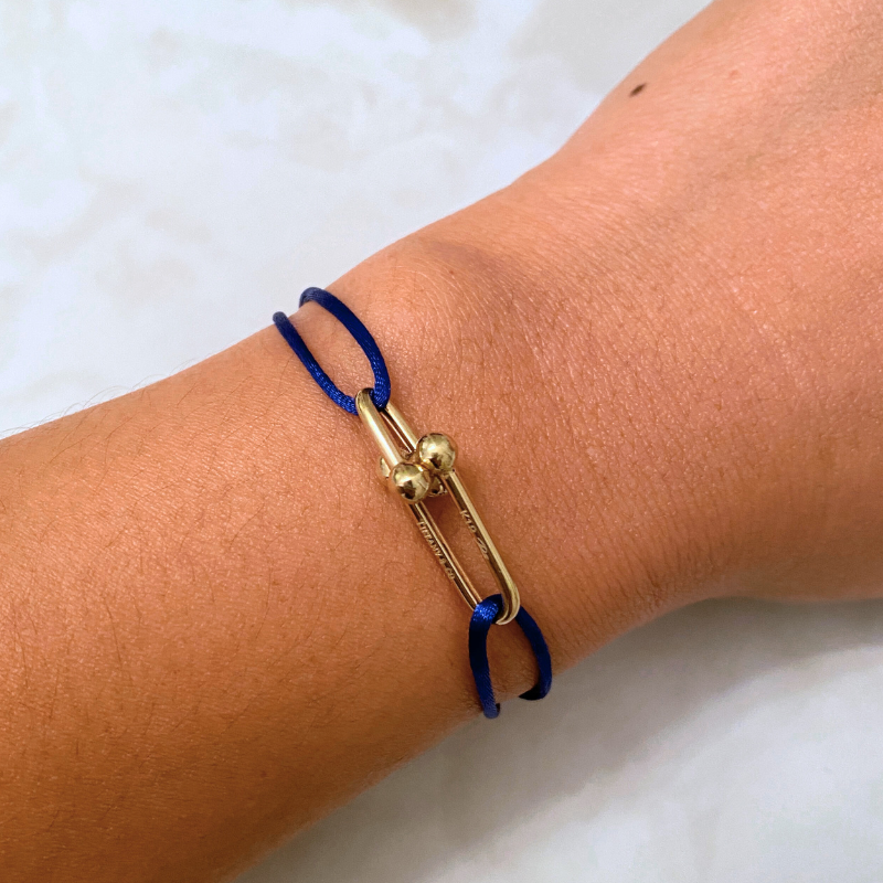 Handmade Cord Bracelets with Solid 18k Gold Charms