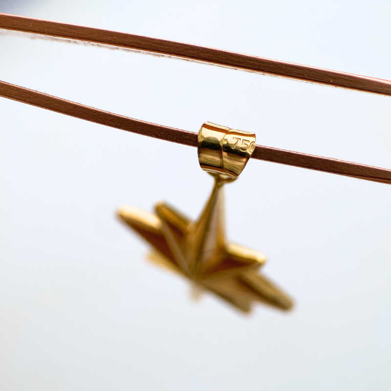 18K Gold North Star Pendant