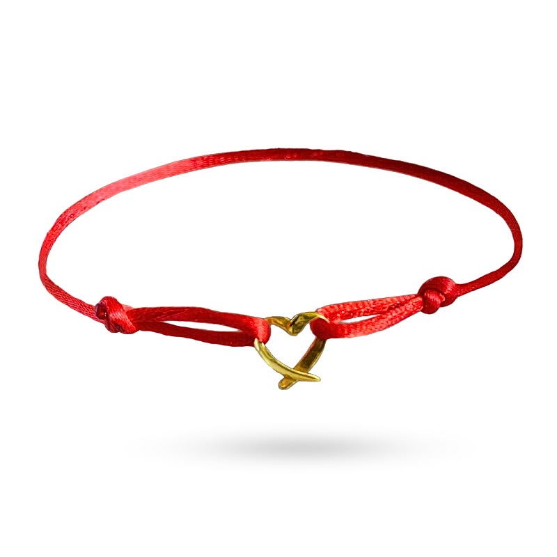 Handmade Cord Bracelets with Solid 18k Gold Charms