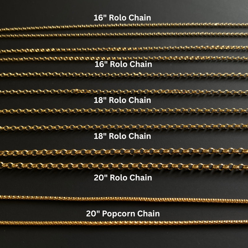 18K Solid Gold Rolo Chain