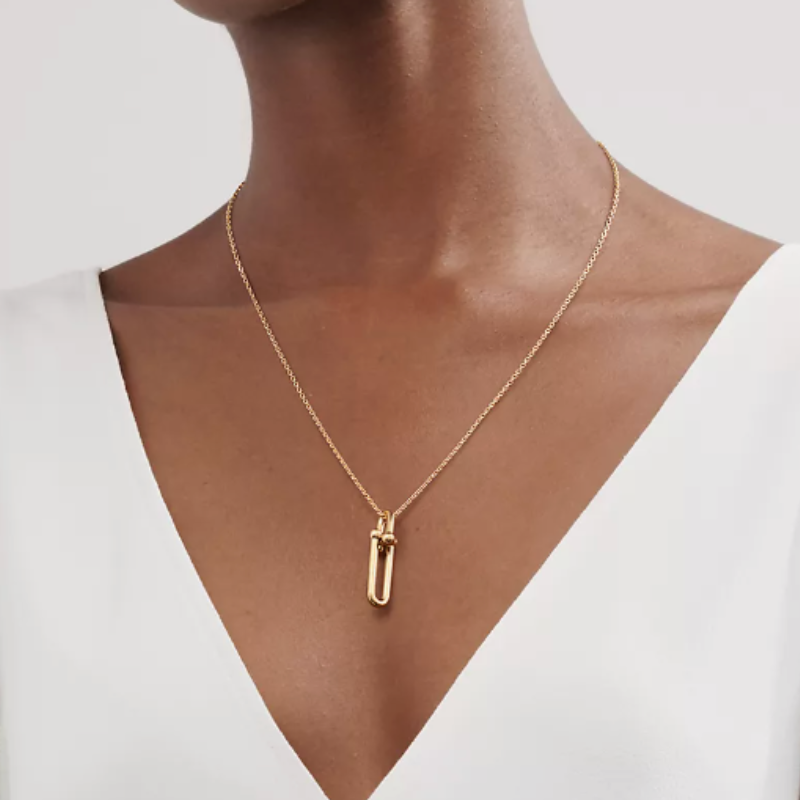 Real 18k Gold Hardwear Link Pendant