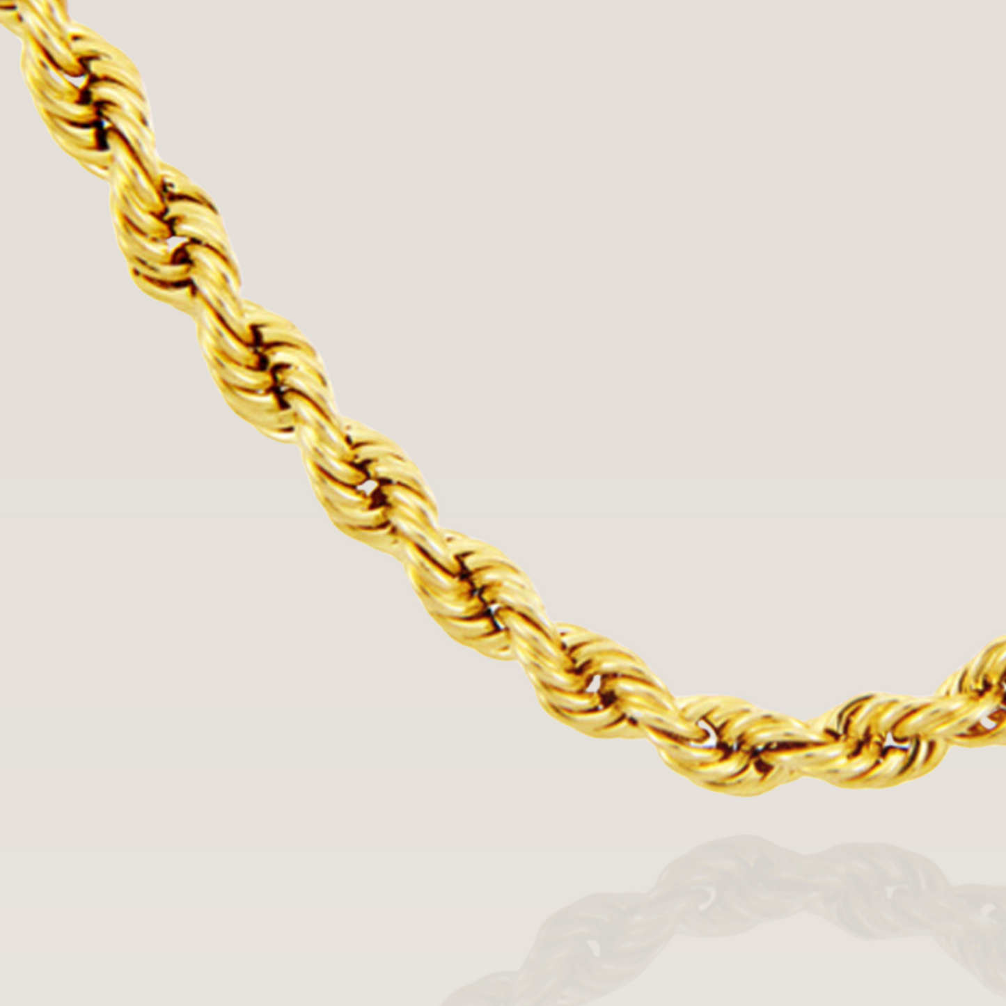 18K Gold Small Rope Chain Necklace