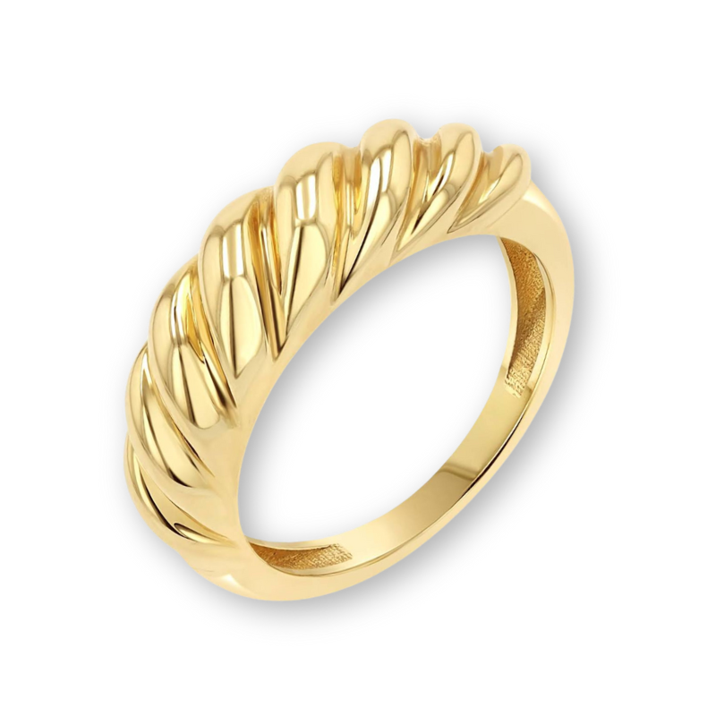 18K Gold Croissant Ring