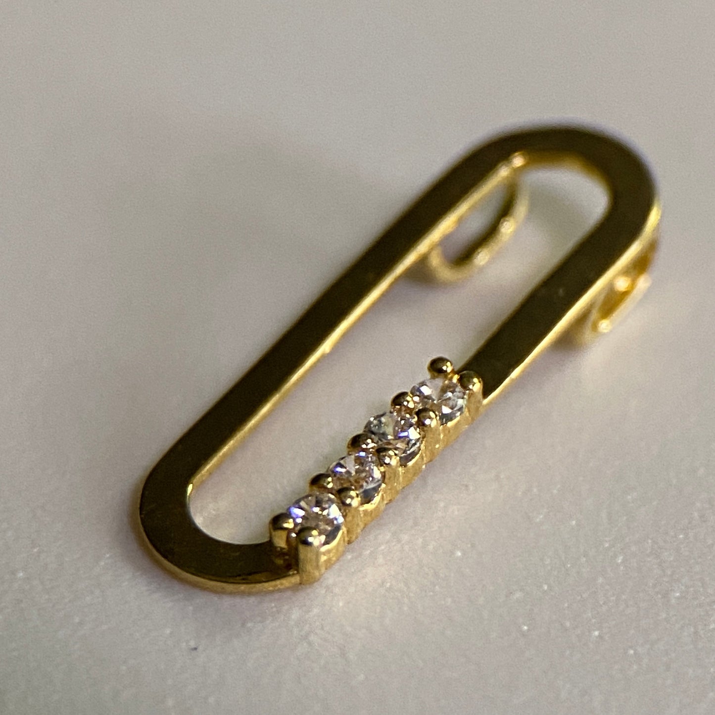 18K Gold Open Bar Pendant (Chain not included)