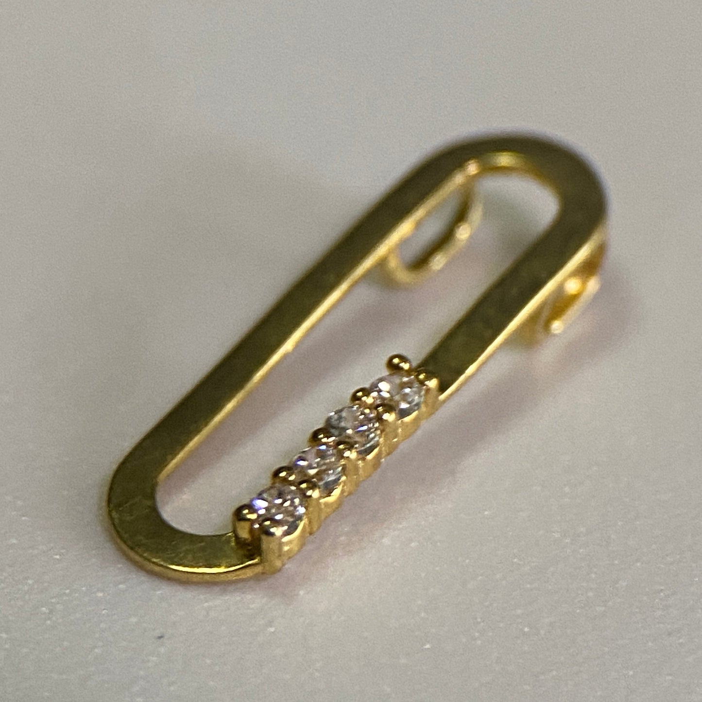 18K Gold Open Bar Pendant (Chain not included)