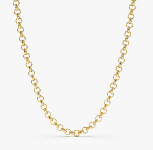 18K Solid Gold Rolo Chain